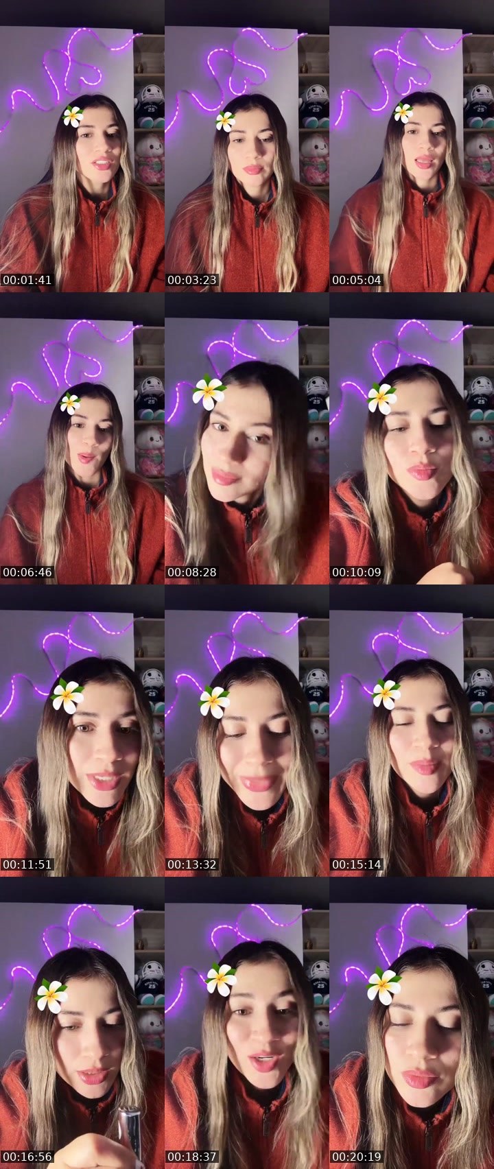 Contact-sheet preview of Kat!🫧💕✨'s Liveme recording