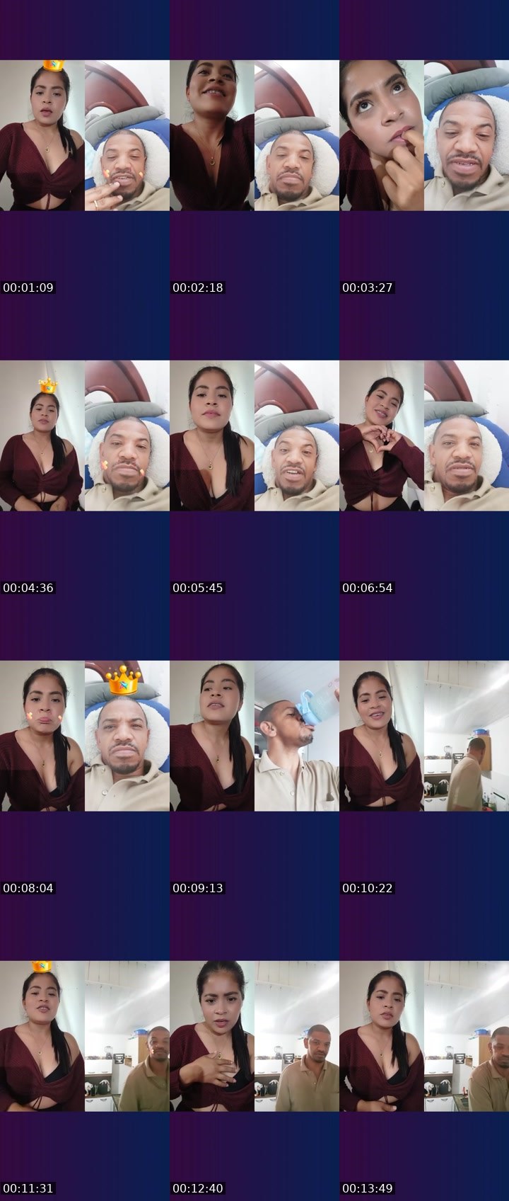 Contact-sheet preview of 🌐Daeys💫's Liveme recording