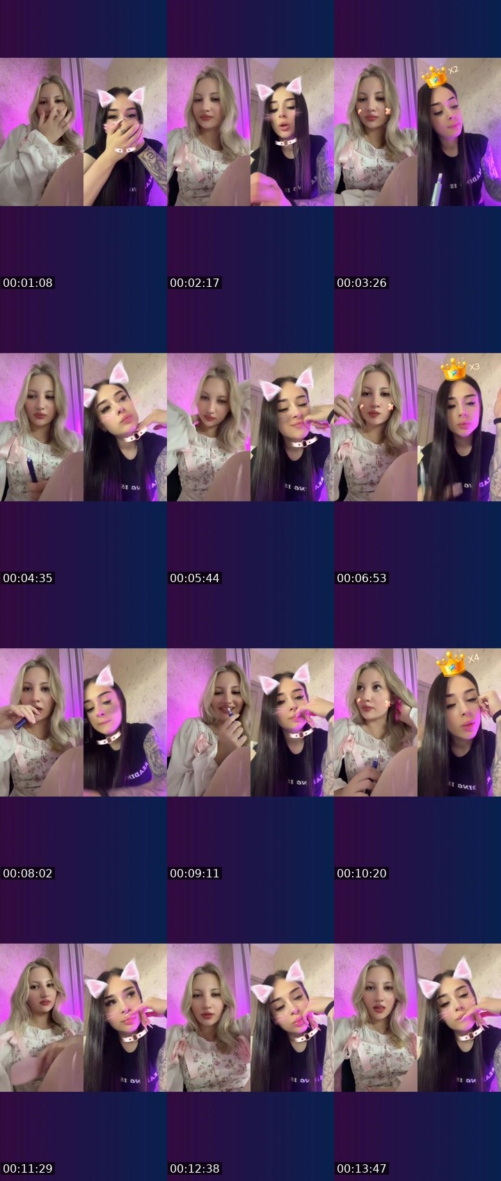 Contact-sheet preview of 🍰𝑲𝒔𝒆𝒏𝒊𝒊𝒂's Liveme recording