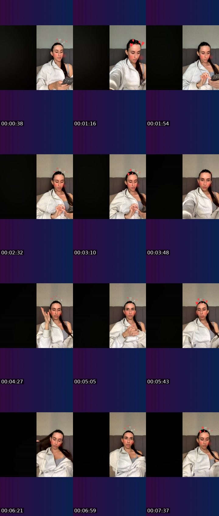 Contact-sheet preview of InsomniA.❤️‍🔥✨'s Liveme recording