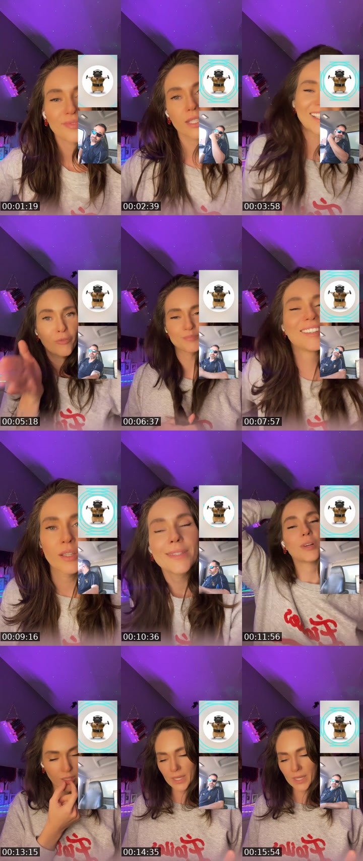 Contact-sheet preview of Nastya🦊FOX's Liveme recording