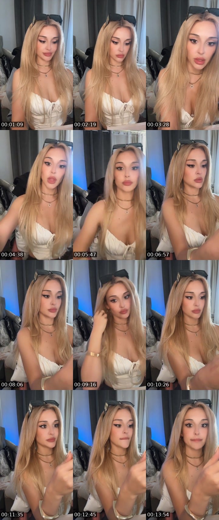 Contact-sheet preview of Angie Baddie x's Liveme recording
