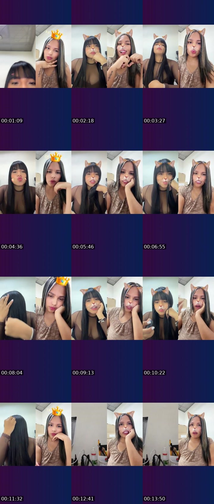 Contact-sheet preview of 🌐 𓅓⃤ PB🐆💋.'s Liveme recording