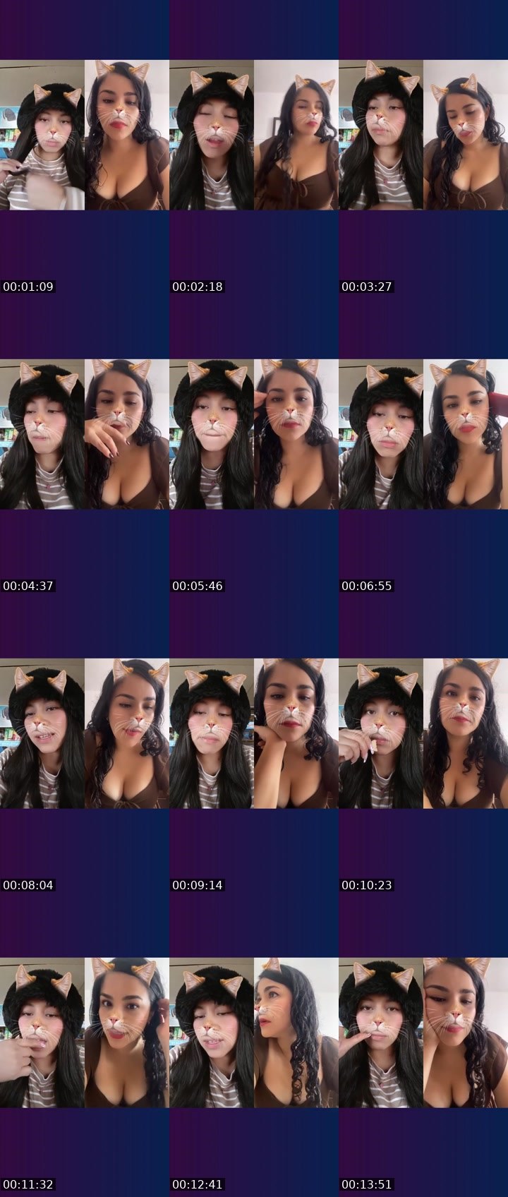 Contact-sheet preview of 𝐙ue🩷🧸🪽's Liveme recording