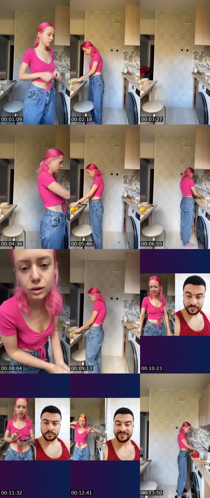 Contact-sheet preview of Olya_Pink🎀's Liveme recording
