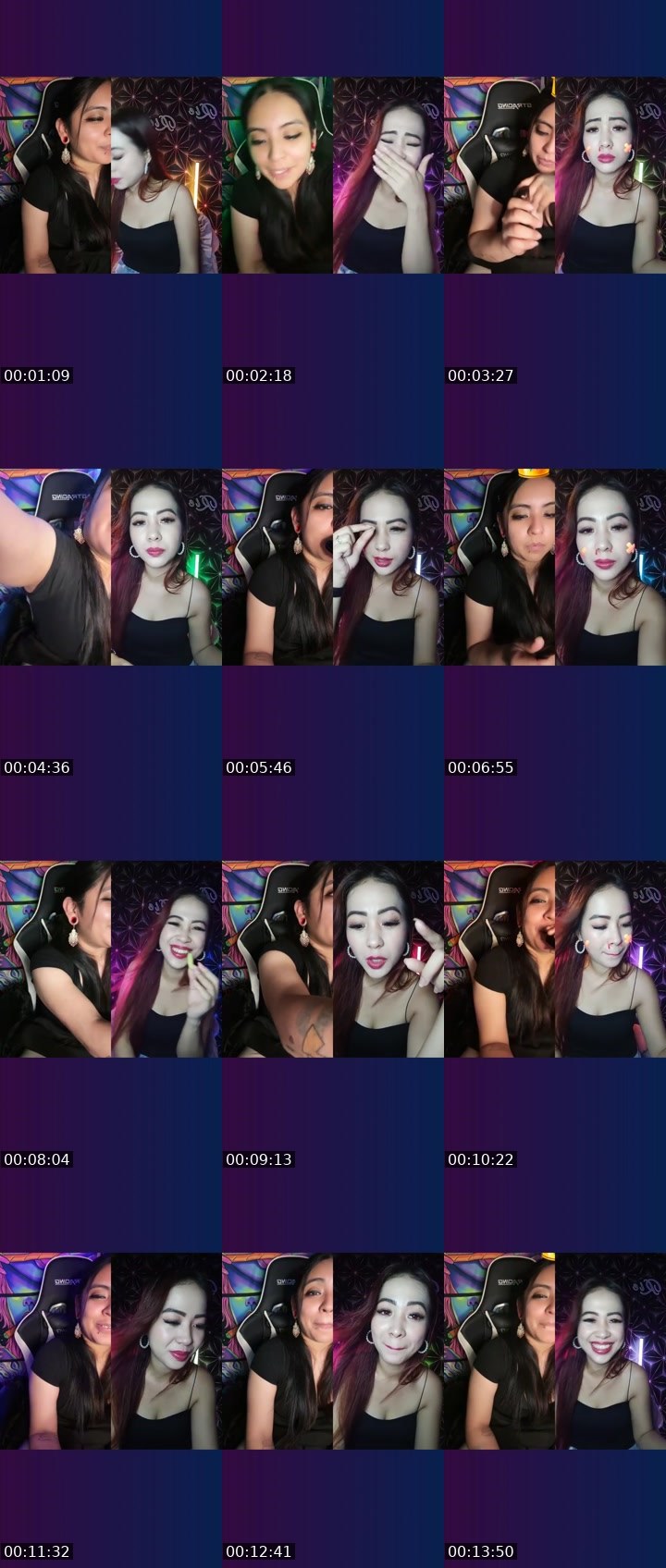 Contact-sheet preview of 🥨P4nda20⭕️ulala🖤🌈's Liveme recording