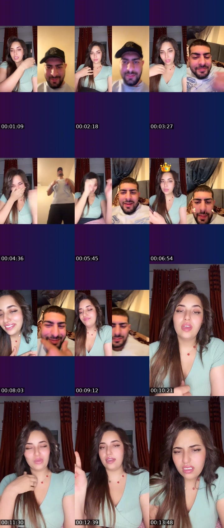 Contact-sheet preview of Dhekra👑's Liveme recording