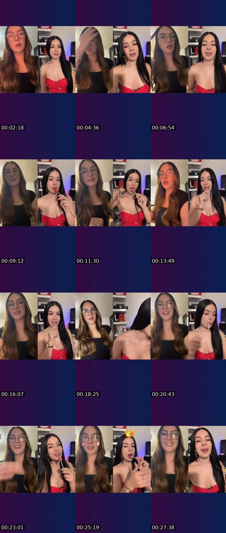 Contact-sheet preview of Annis🌸🐟's Liveme recording
