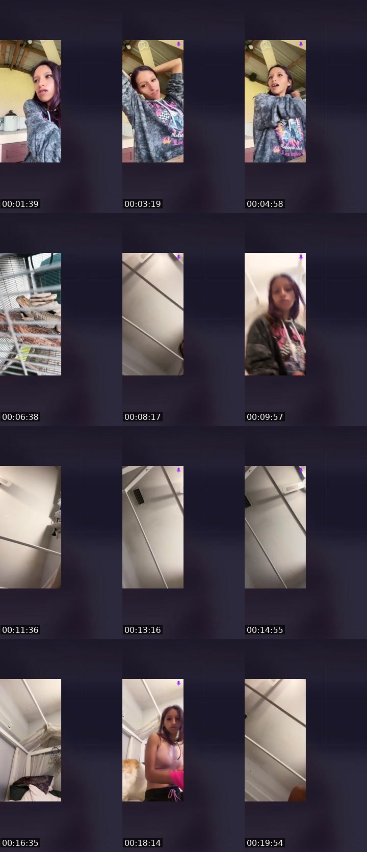 Contact-sheet preview of Sammy25🖤🍃🔥's Liveme recording
