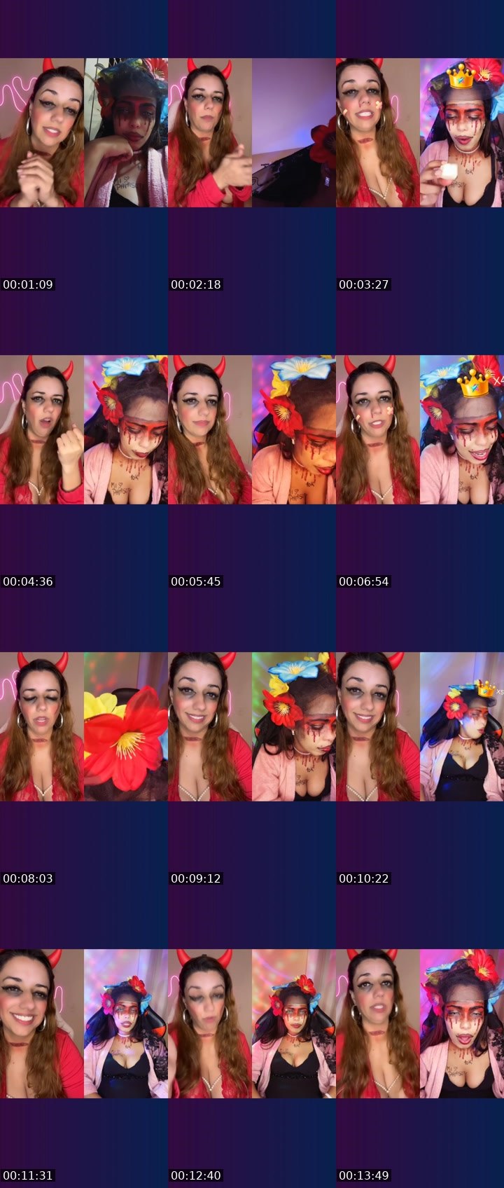 Contact-sheet preview of Line Ribeiro 😎's Liveme recording