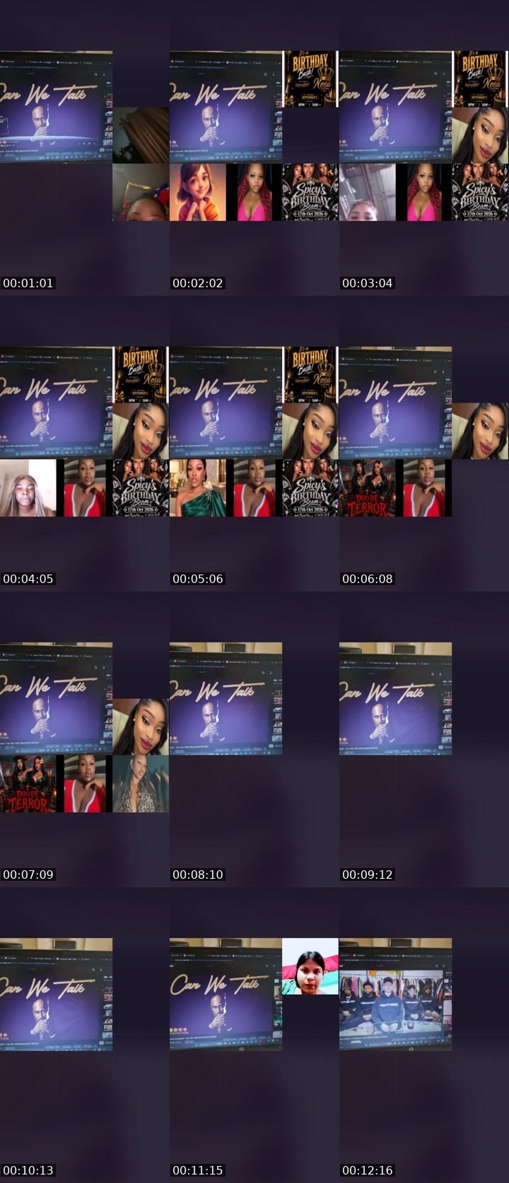 Contact-sheet preview of Eddie Kane 49's Liveme recording