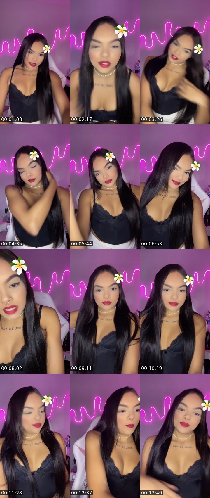 Contact-sheet preview of ⌲ baby angel 🧚🏽's Liveme recording