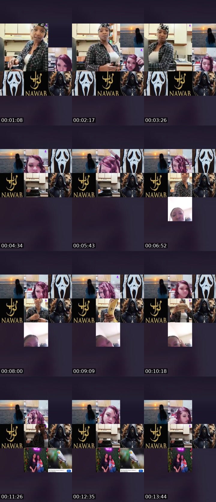 Contact-sheet preview of KissMyCrown👻4G💨💨's Liveme recording
