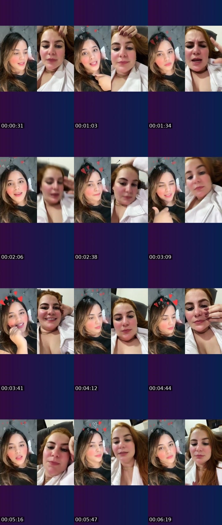 Contact-sheet preview of 👑𝓣𝓪𝓽𝓲☁️🧸's Liveme recording