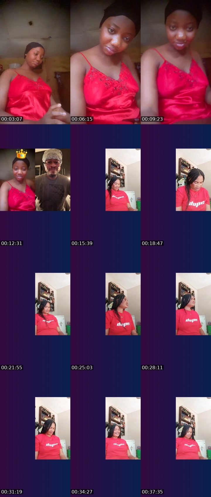 Contact-sheet preview of Cutie-baby's Liveme recording