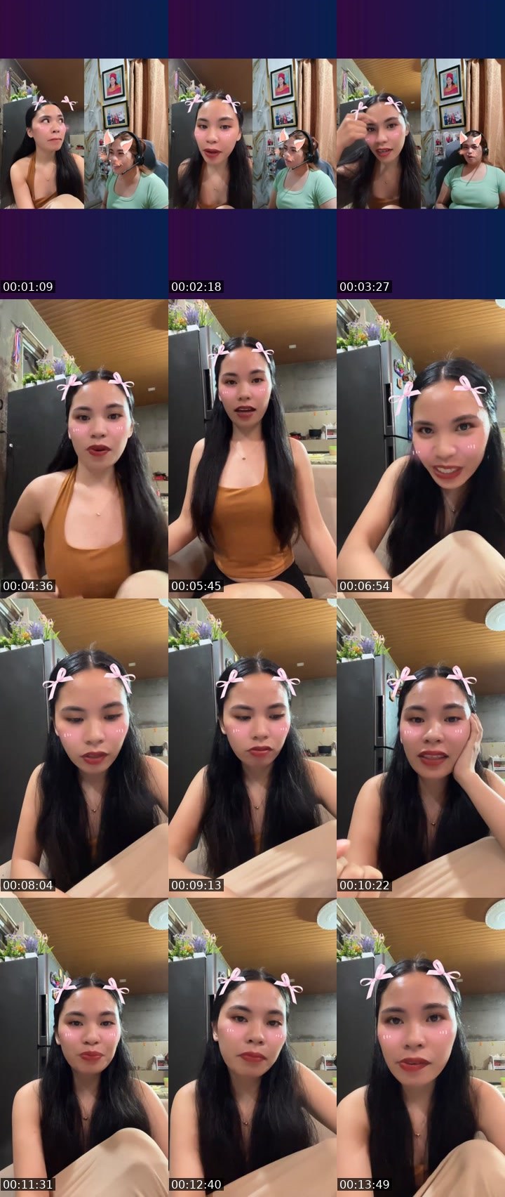 Contact-sheet preview of ᴵᴬ💎Michiikooo🫐's Liveme recording