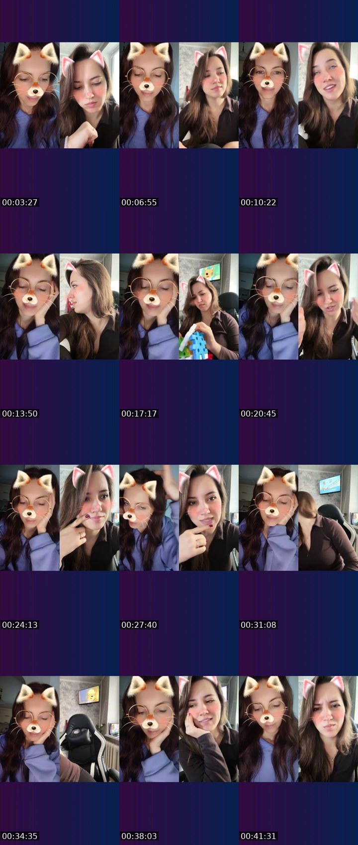 Contact-sheet preview of 💯Oly's Liveme recording