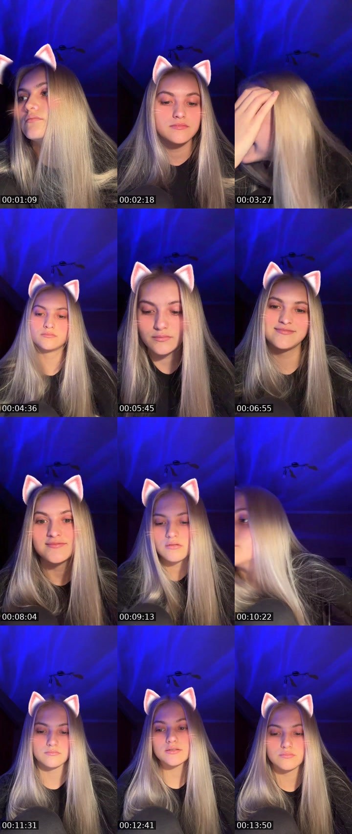 Contact-sheet preview of Blonde👼🏼💛's Liveme recording