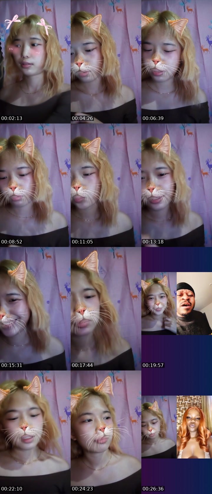 Contact-sheet preview of ㋡❄ynnie_izzy🐇's Liveme recording