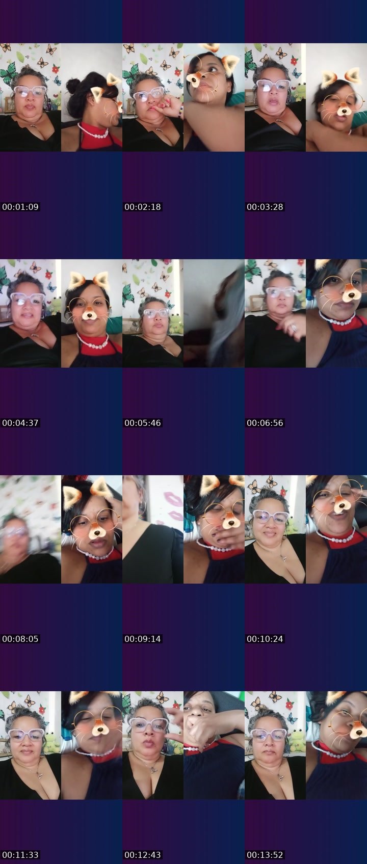 Contact-sheet preview of 🌐 ♡🔥Meche🕶's Liveme recording
