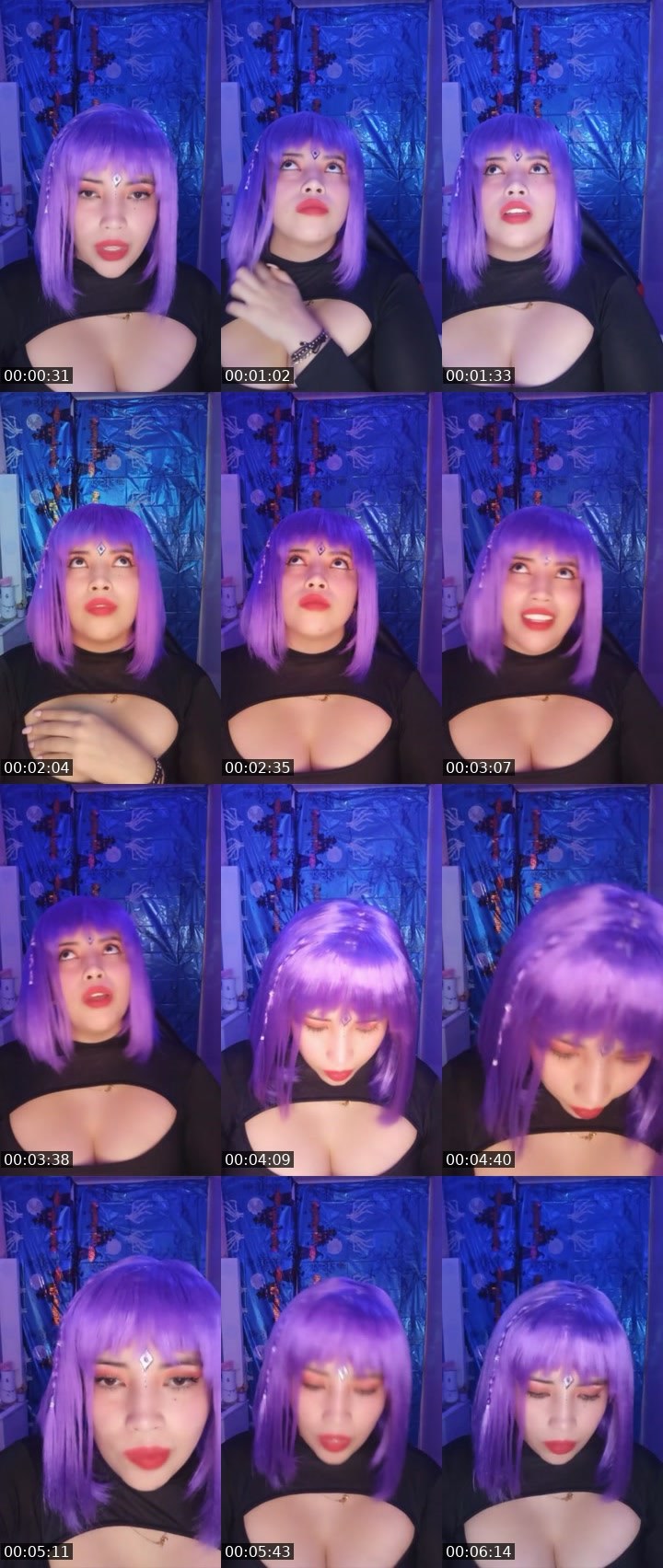 Contact-sheet preview of 🌐💜🌐's Liveme recording