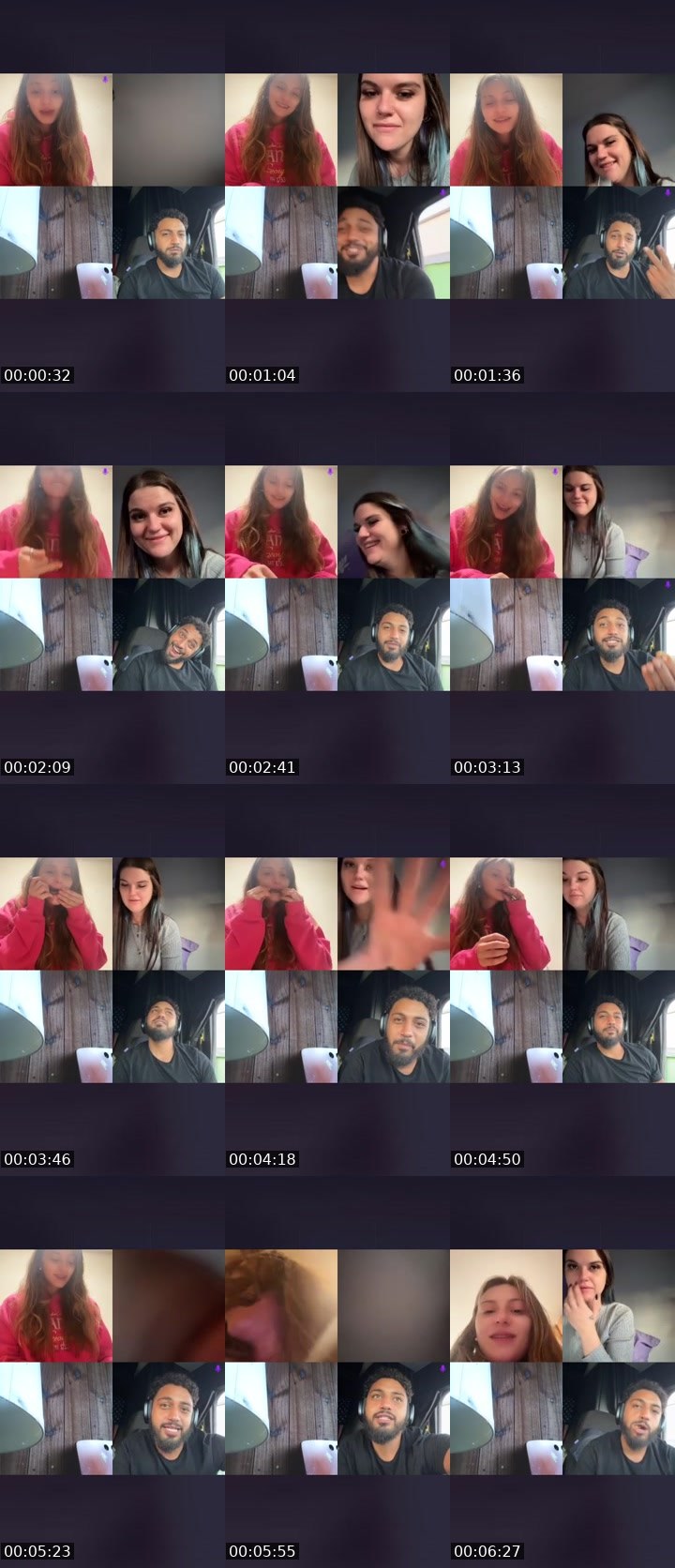 Contact-sheet preview of 𝘬​ᥴ ꪖ​ꪀ​ꪀ🔆's Liveme recording