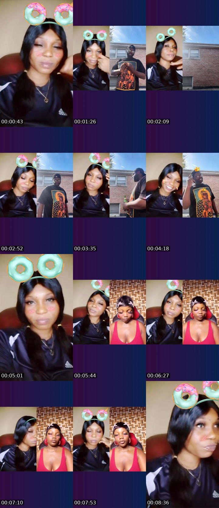 Contact-sheet preview of 🎭Agoddess🩷454T's Liveme recording
