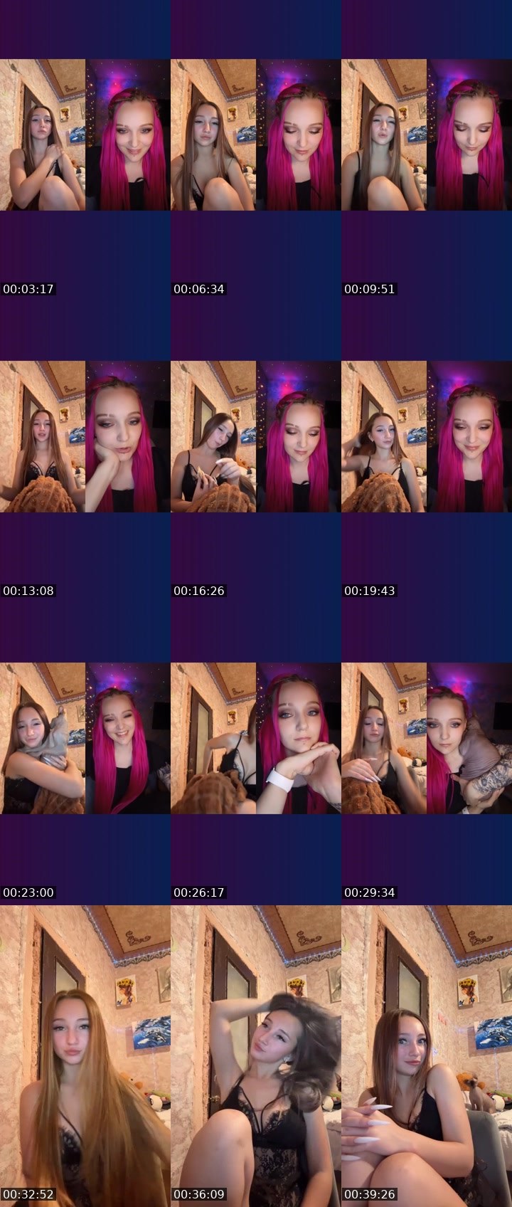 Contact-sheet preview of Conera_baby🐾's Liveme recording