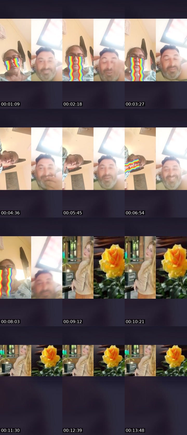 Contact-sheet preview of Maarin's Liveme recording