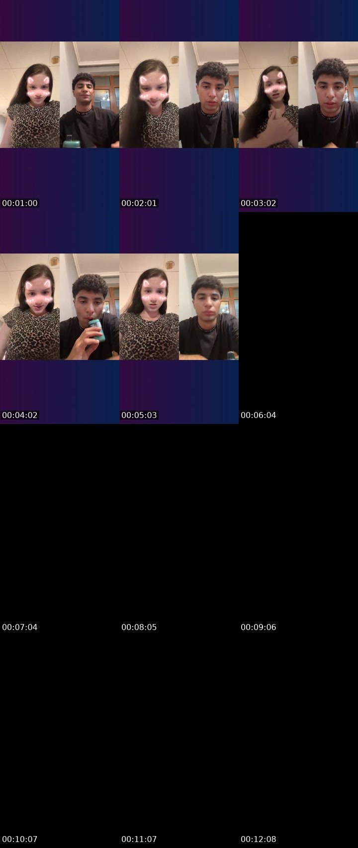 Contact-sheet preview of Aleiah123's Liveme recording