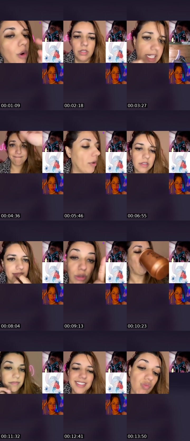 Contact-sheet preview of Line Ribeiro 😎's Liveme recording