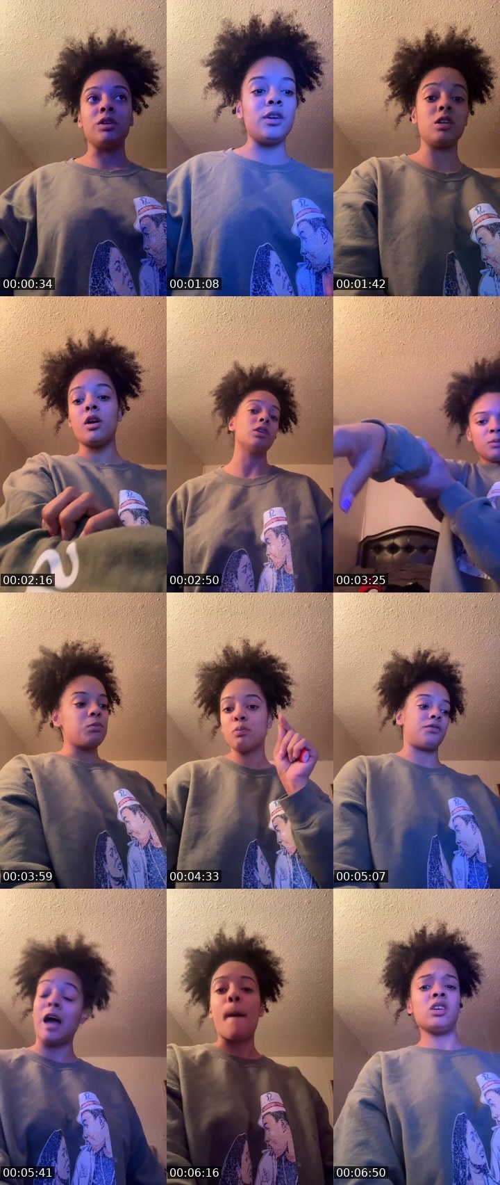 Contact-sheet preview of Blameobject's Liveme recording