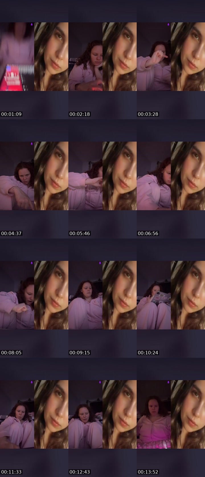 Contact-sheet preview of bunnyloafa's Liveme recording