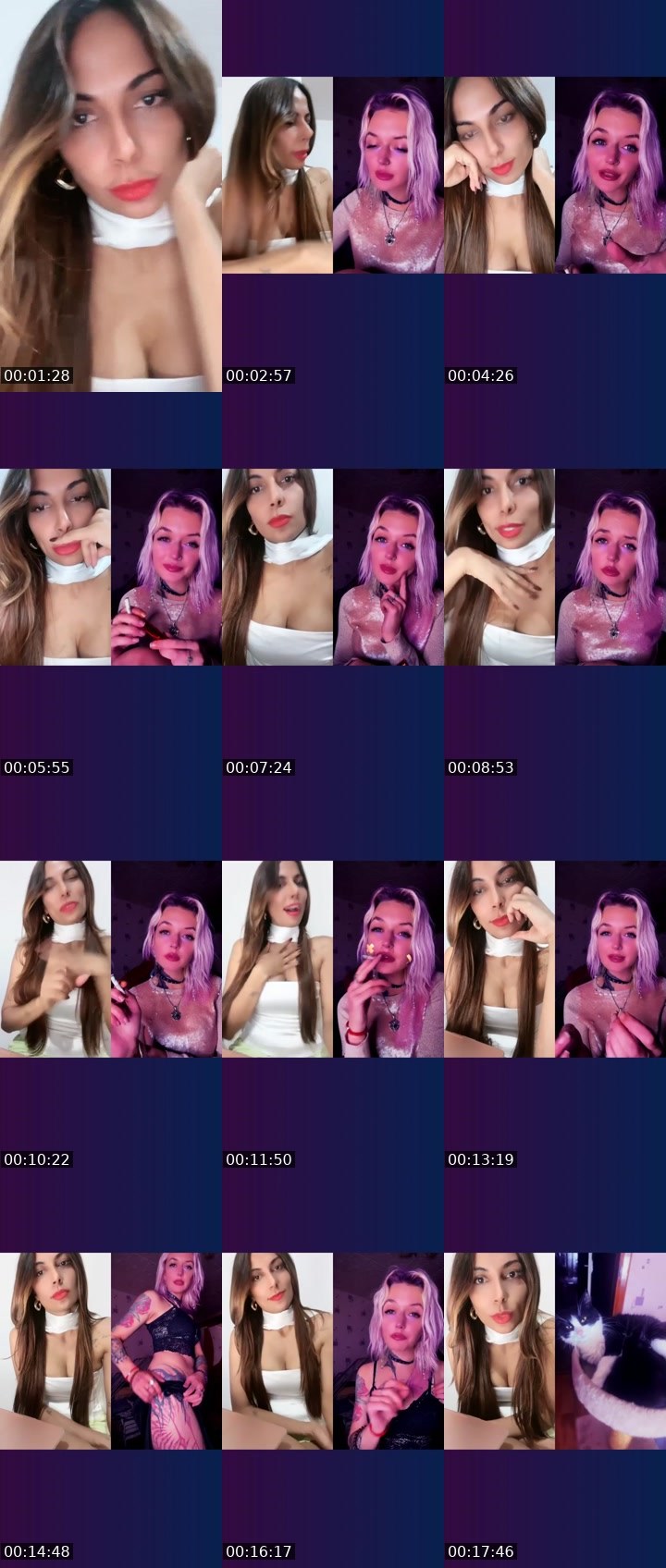 Contact-sheet preview of Maeva 🥂's Liveme recording