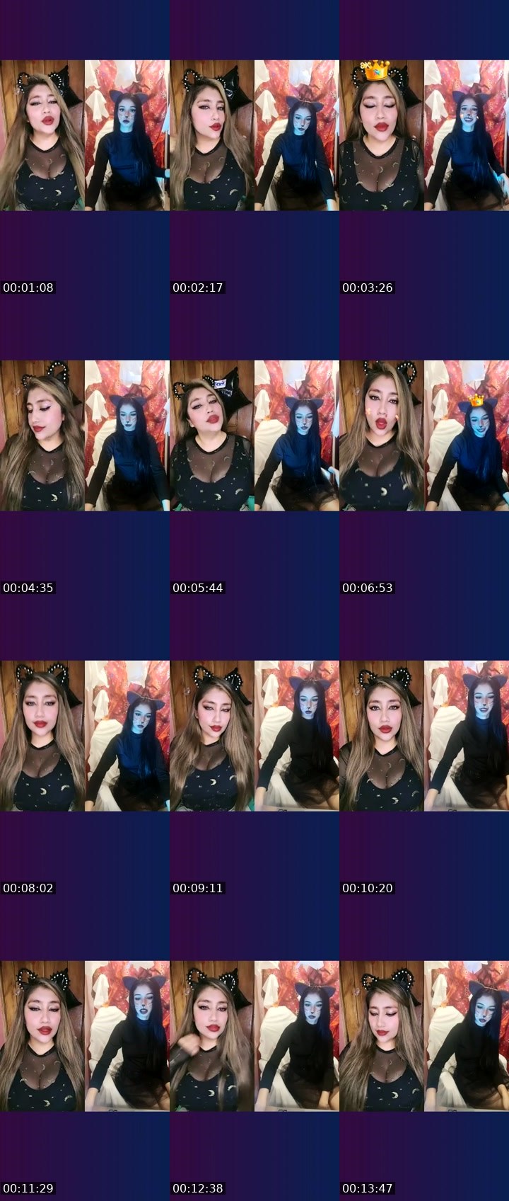 Contact-sheet preview of 🌐👻𝓓ulce🍒's Liveme recording