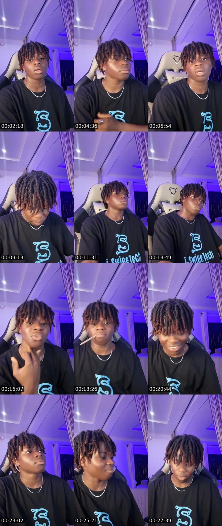 Contact-sheet preview of Qing Ełla👑🏳️‍🌈's Liveme recording
