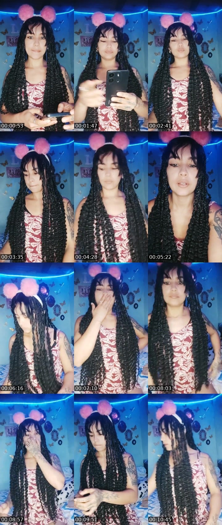 Contact-sheet preview of 👑⃤Luz🧸💜's Liveme recording