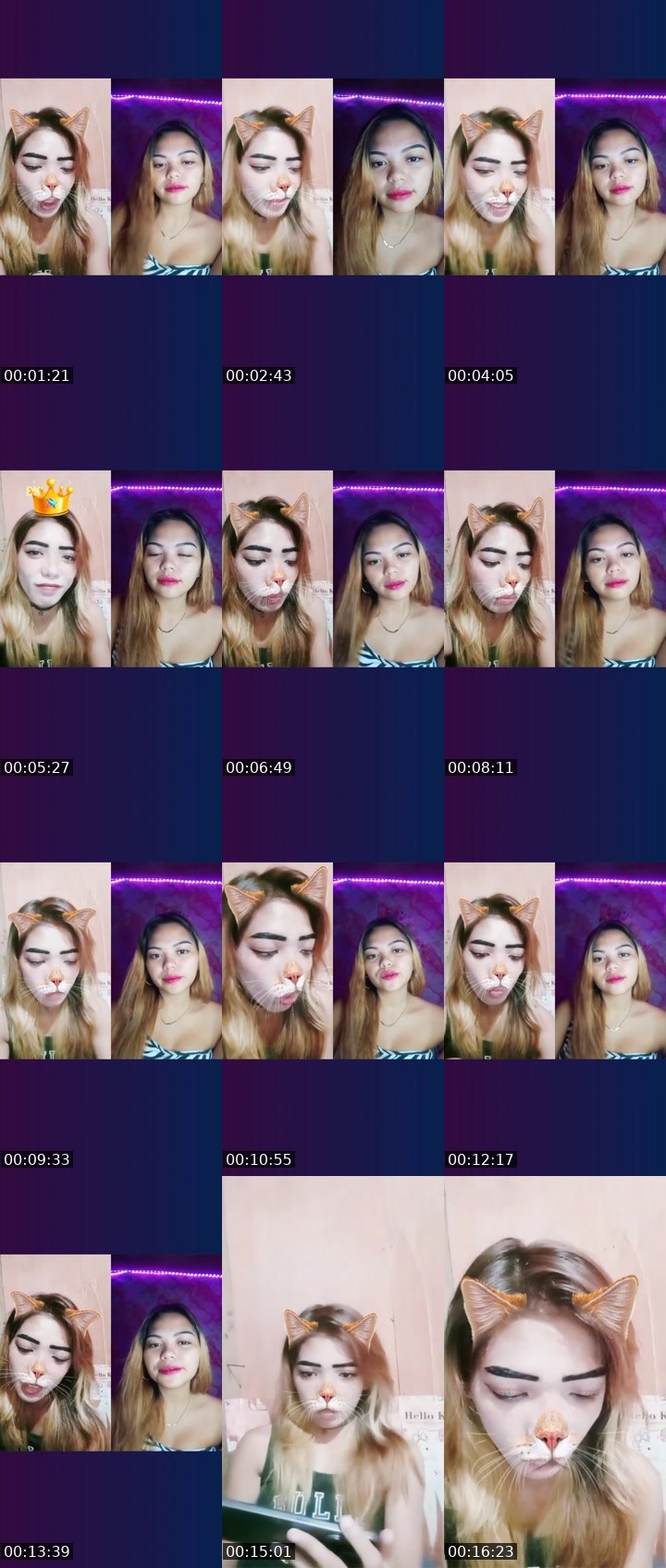 Contact-sheet preview of 👸Twinkle🧚🍃's Liveme recording