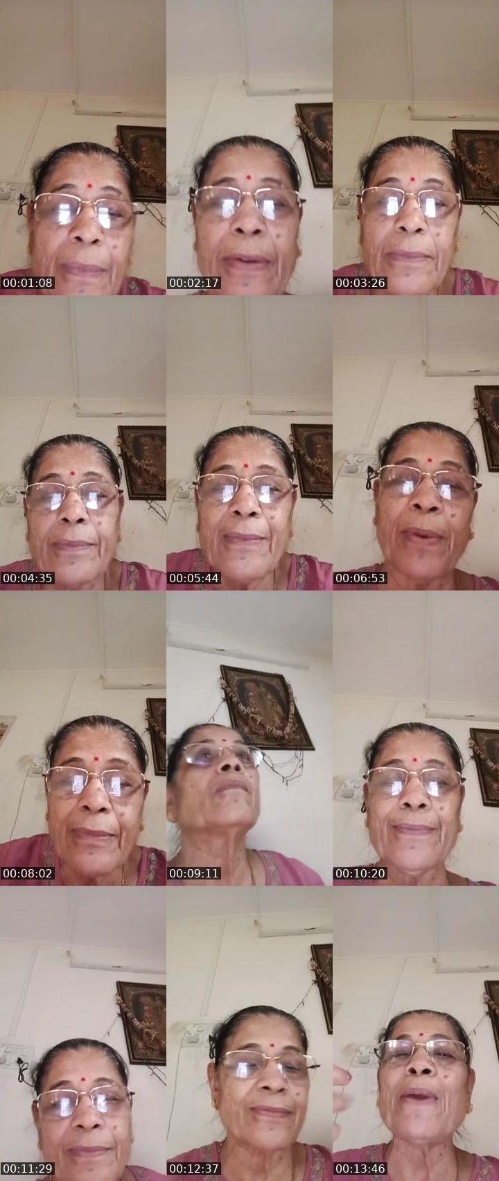 Contact-sheet preview of Kishori's Liveme recording