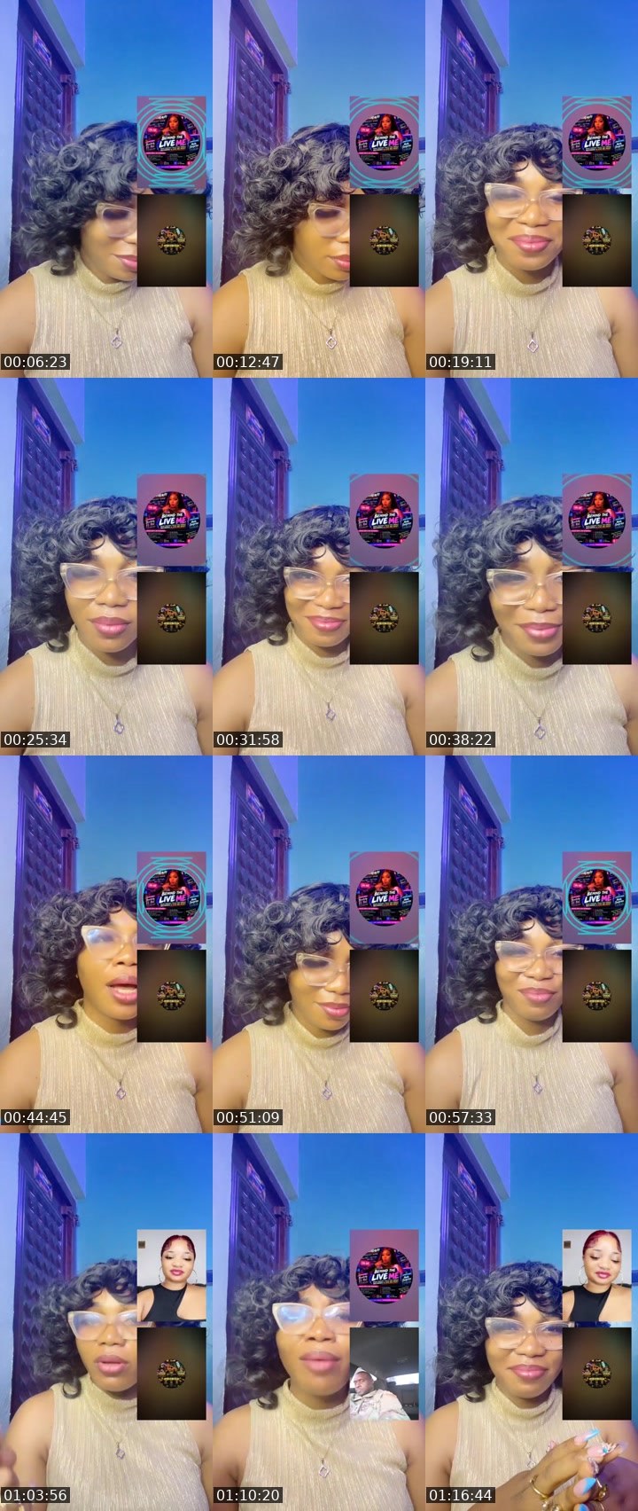 Contact-sheet preview of ✯💸😈Daniella☞$'s Liveme recording