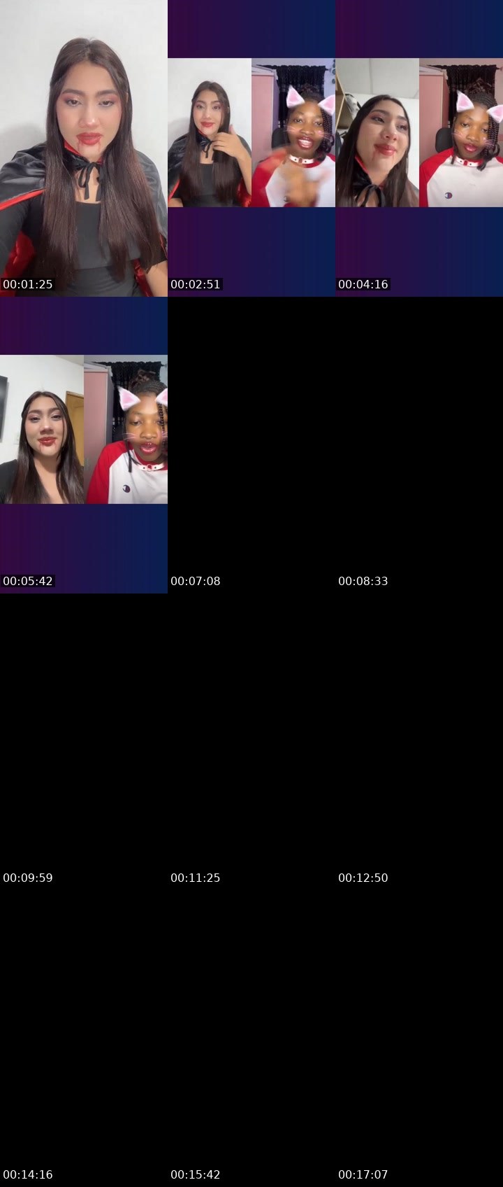 Contact-sheet preview of 🦂RosJaick 🫧🧸's Liveme recording