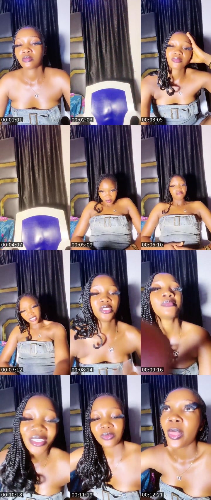 Contact-sheet preview of PrettyDonah🍑's Liveme recording