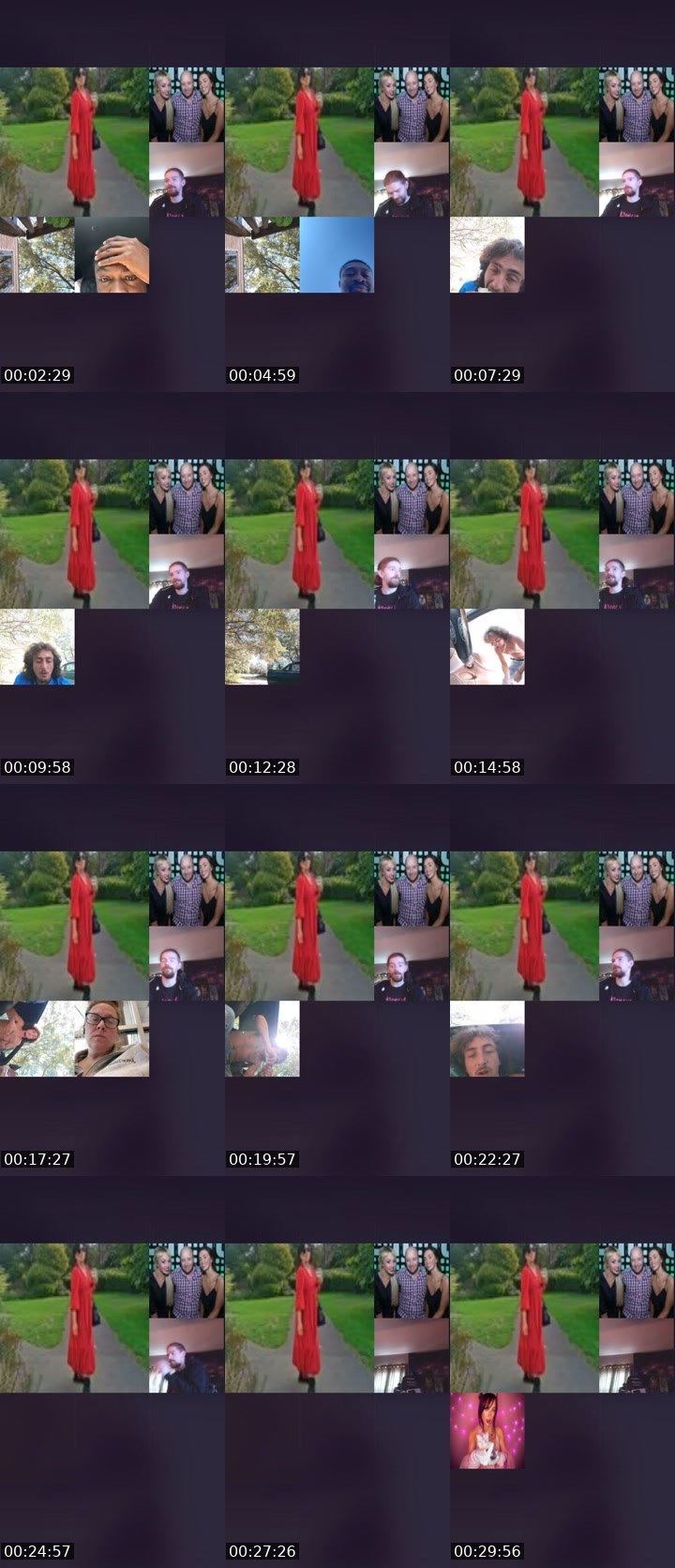 Contact-sheet preview of ɴᴀɴᴄʏ ᴅʀᴇᴡ's Liveme recording