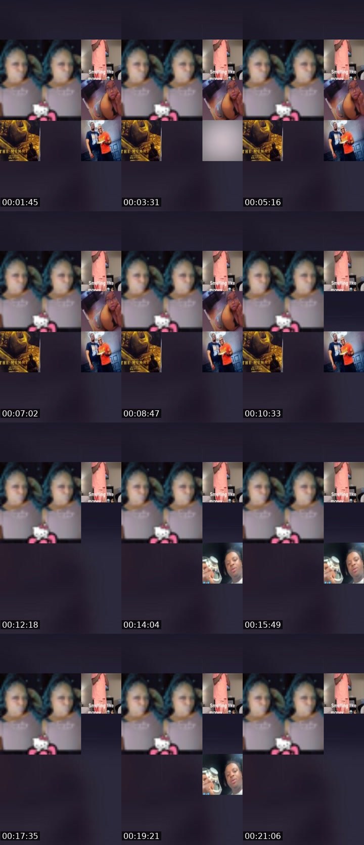 Contact-sheet preview of EatEMup🏳️‍🌈Skits's Liveme recording