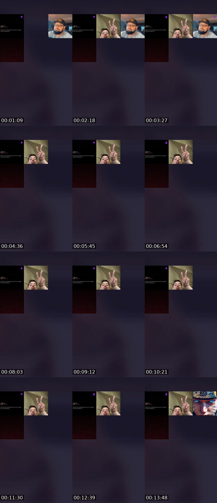 Contact-sheet preview of spicy🥵's Liveme recording