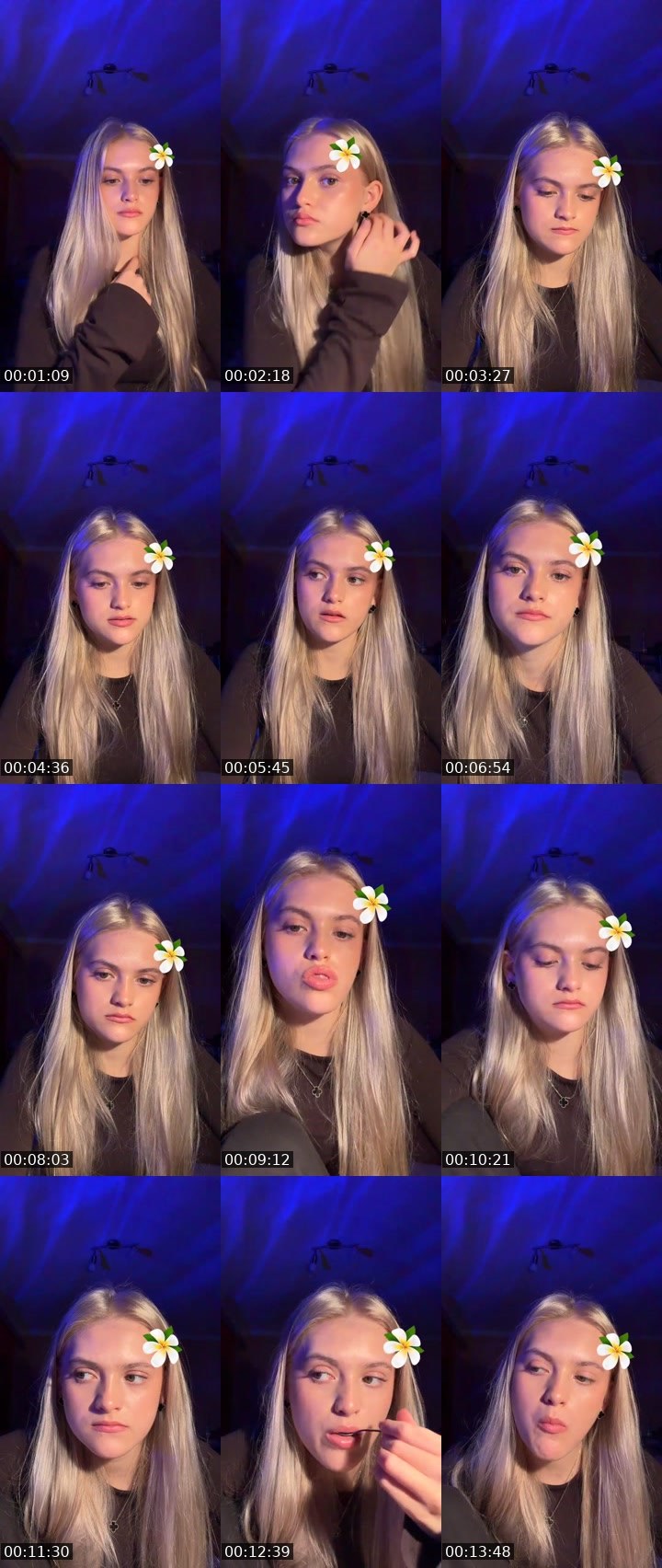 Contact-sheet preview of Blonde👼🏼💛's Liveme recording