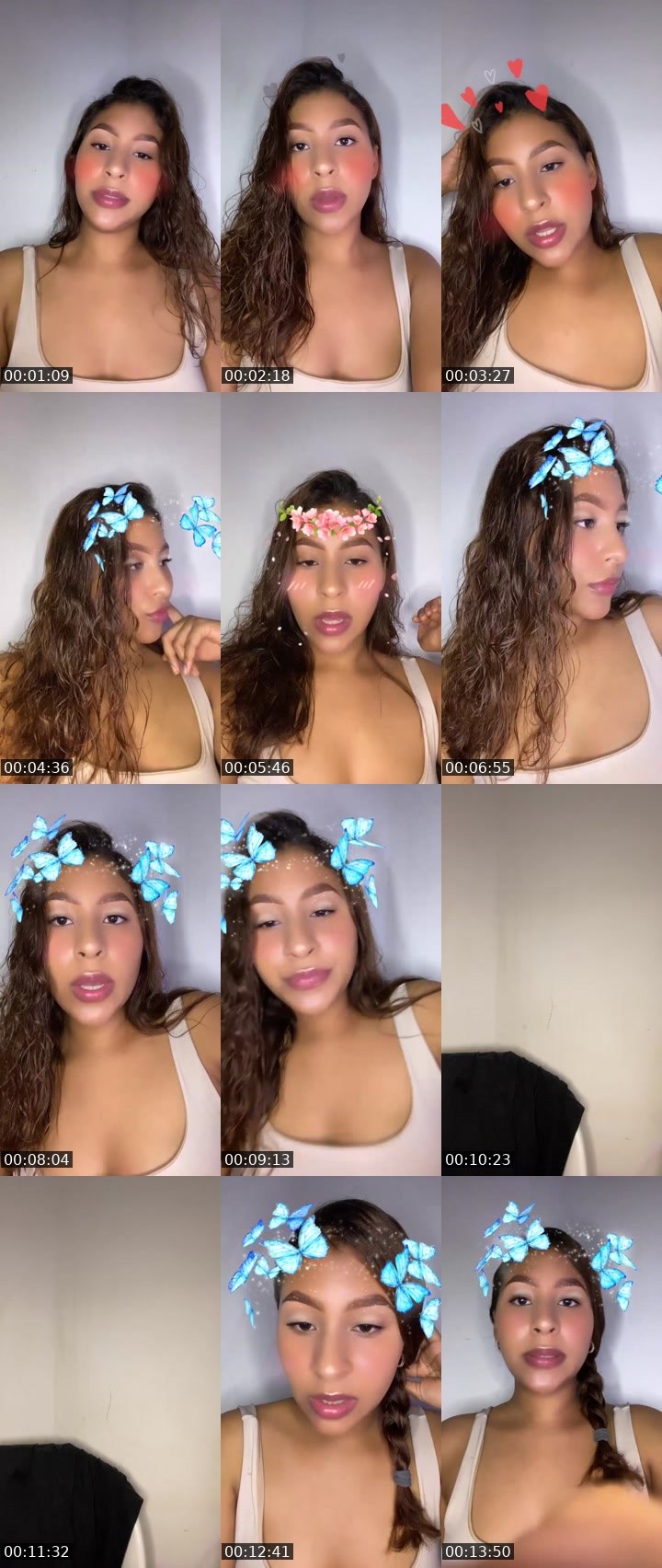 Contact-sheet preview of Caroline 🔱's Liveme recording