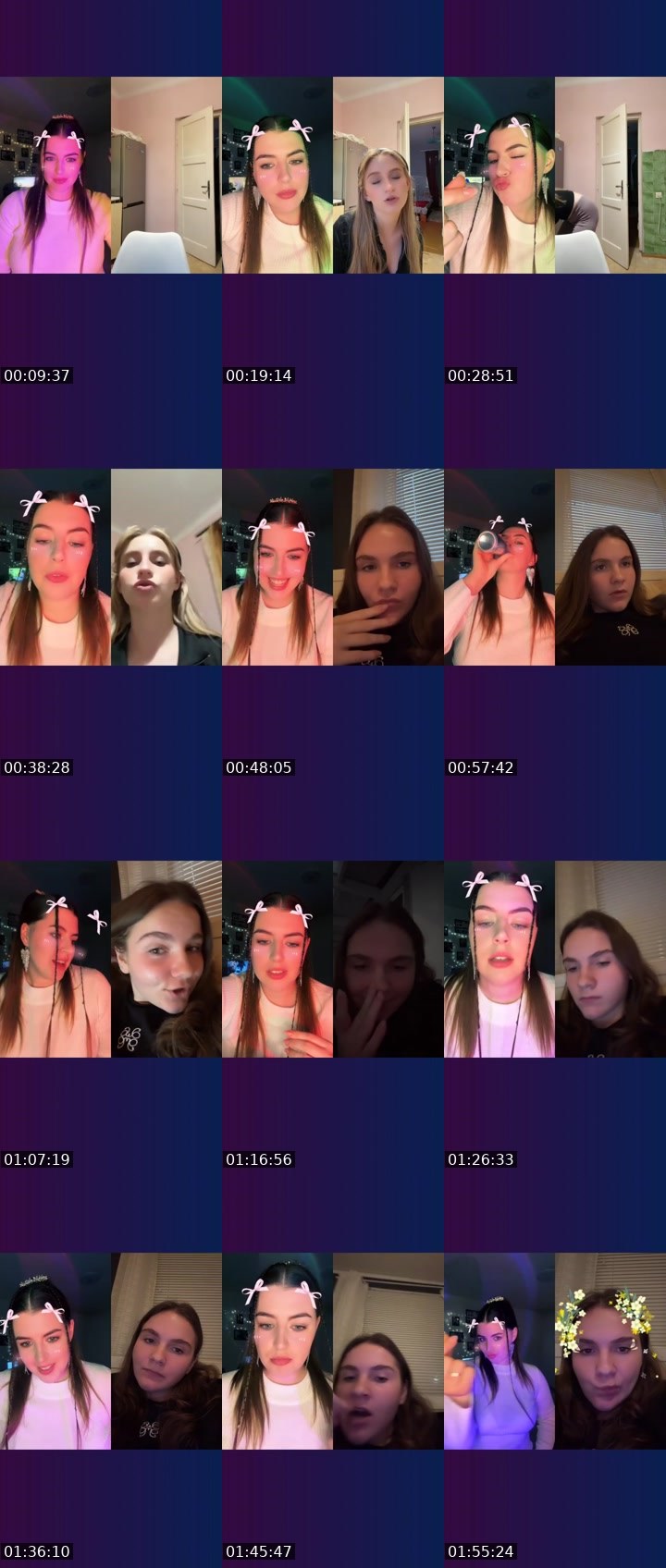 Contact-sheet preview of 🦋Nuvella🦋's Liveme recording