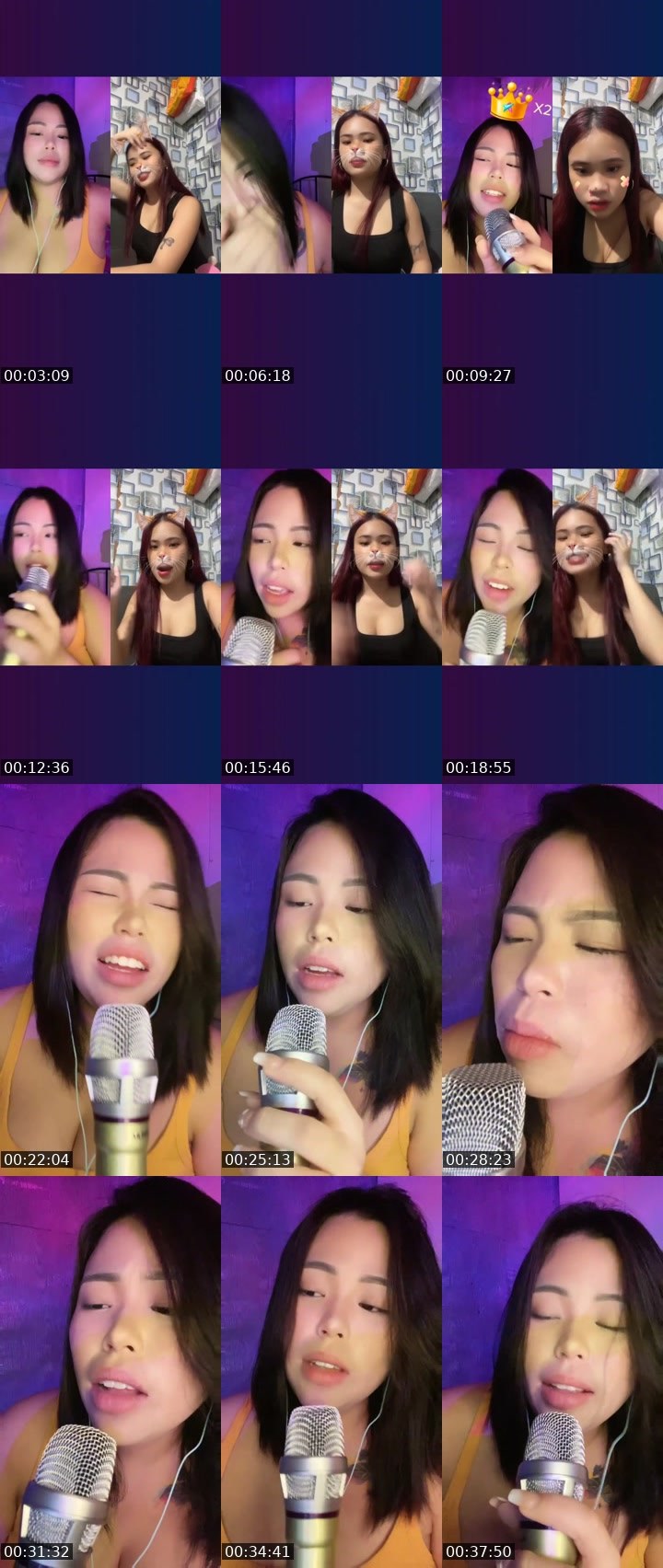 Contact-sheet preview of ᴺᴾLuna🍓 ×̷̷͜×̷ ༘'s Liveme recording