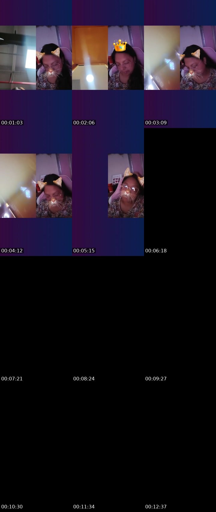Contact-sheet preview of ☘️ Geral💕's Liveme recording